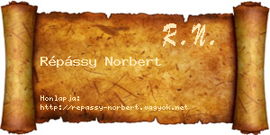Répássy Norbert névjegykártya