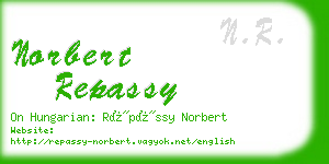 norbert repassy business card